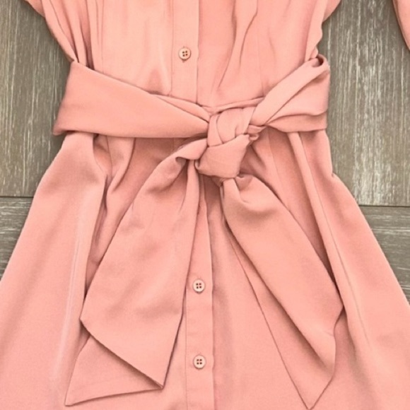 Kabana Tunic Mini Dress S Bell Sleeve Tie Waist Boho Chic Flattering Fit - Picture 5 of 13